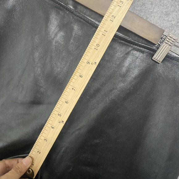 Colette Mordo Leather Blend Pants Womens Sz 10 Black Classy Elegant - SEE NOTE - Picture 6 of 7